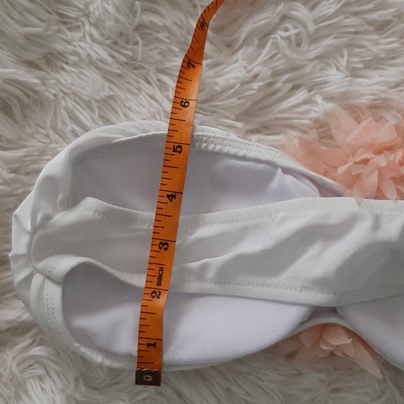 π LAST 1! Floral Trim White Bikini - Picture 4 of 5